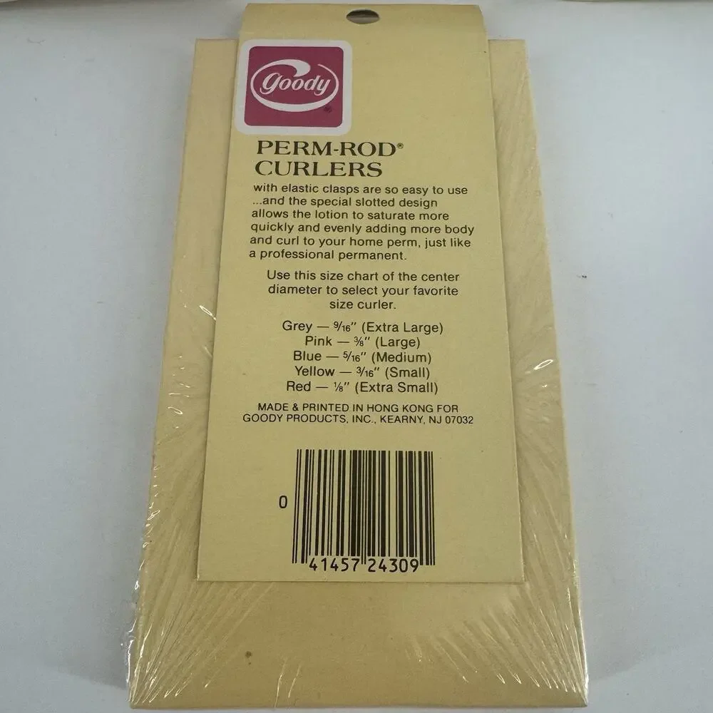 Goody & Salon Care Perm Rod Curlers Rollers Lot Of 6 Sealed